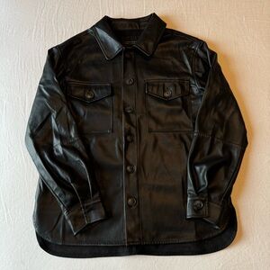 Oversized Sanctuary Pleather Shirt Jacket